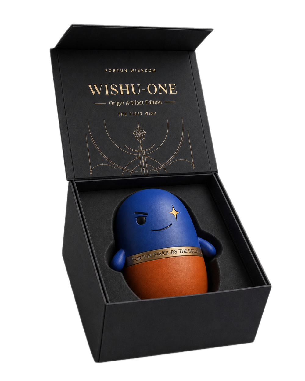 WISHU-ONE Origin Artifact Edition in its open presentation box